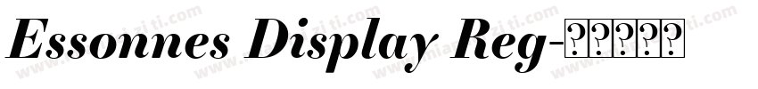 Essonnes Display Reg字体转换